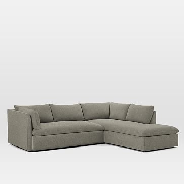 Shelter Set 1- Left Arm Sofa, Right Arm Terminal Chaise, Twill, Gravel - Image 2