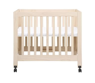 Babyletto Origami Mini Crib, Grey, Standard UPS Delivery - Image 1
