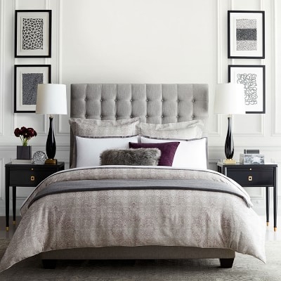 Fairfax Tall Bed, King, Performance Linen Blend, Graphite - Image 4