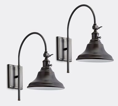 Curved Metal Bell Hood with Classic Arc Sconce, Bronze - Image 3