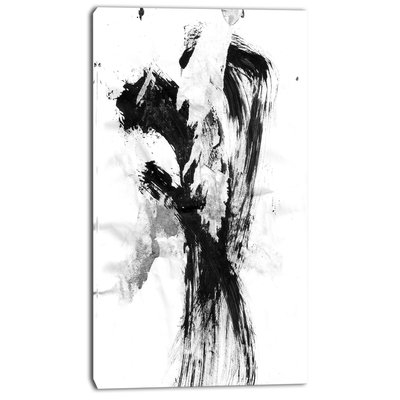 'Black Paint Stain' Graphic Art Print on Canvas - Image 0