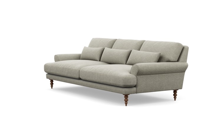 Maxwell Sofa with Sesame Fabric and Oiled Walnut legs - Image 4