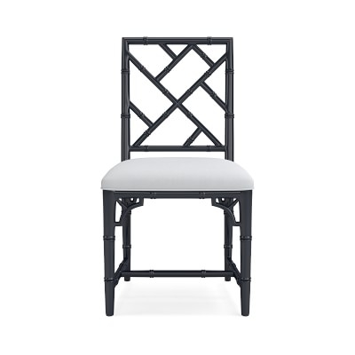 Chippendale Bistro Side Chair, Navy - Image 0