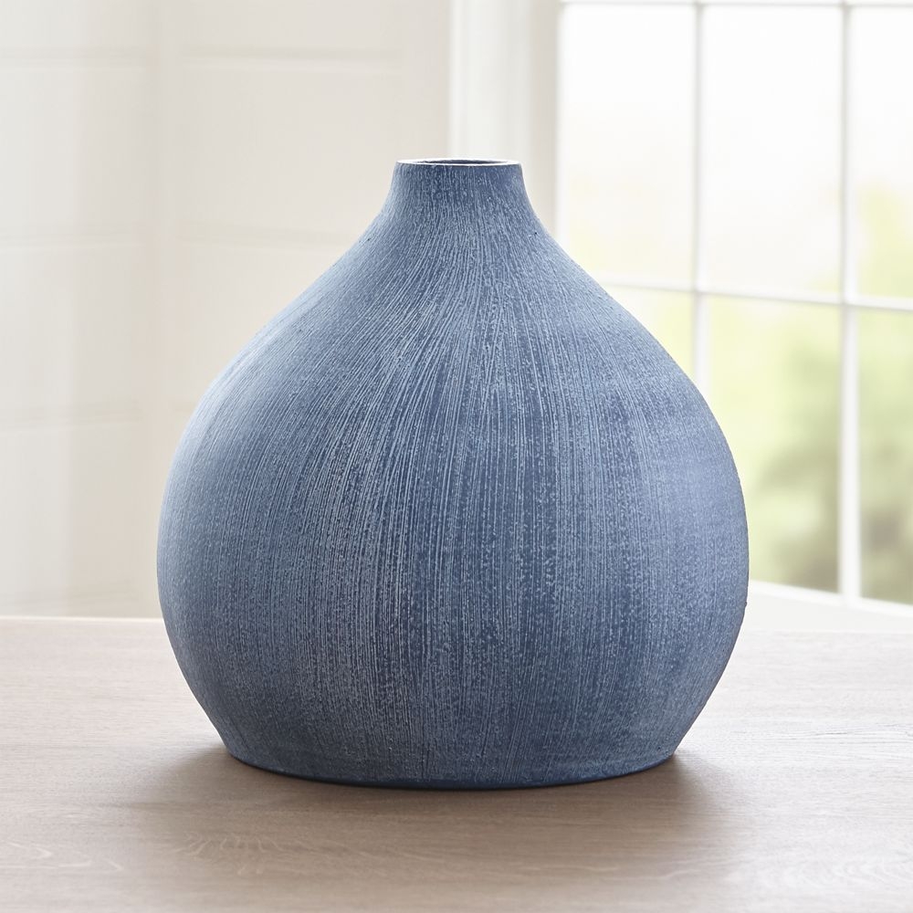 Annisa Blue Wide Teardrop Vase - Image 0