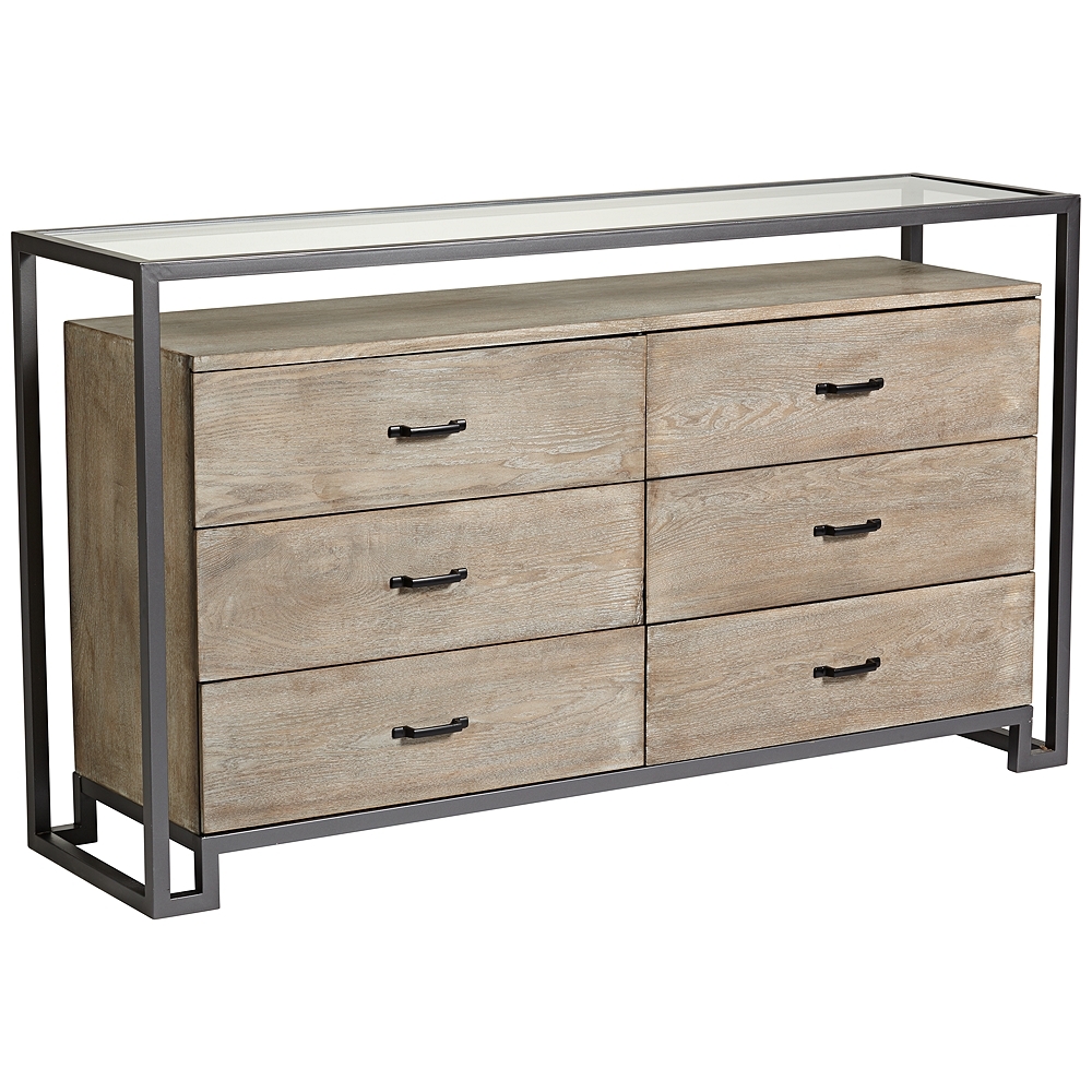 Liev Wood and Metal 6-Drawer Buffet Cabinet - Style # 32H87 - Image 0