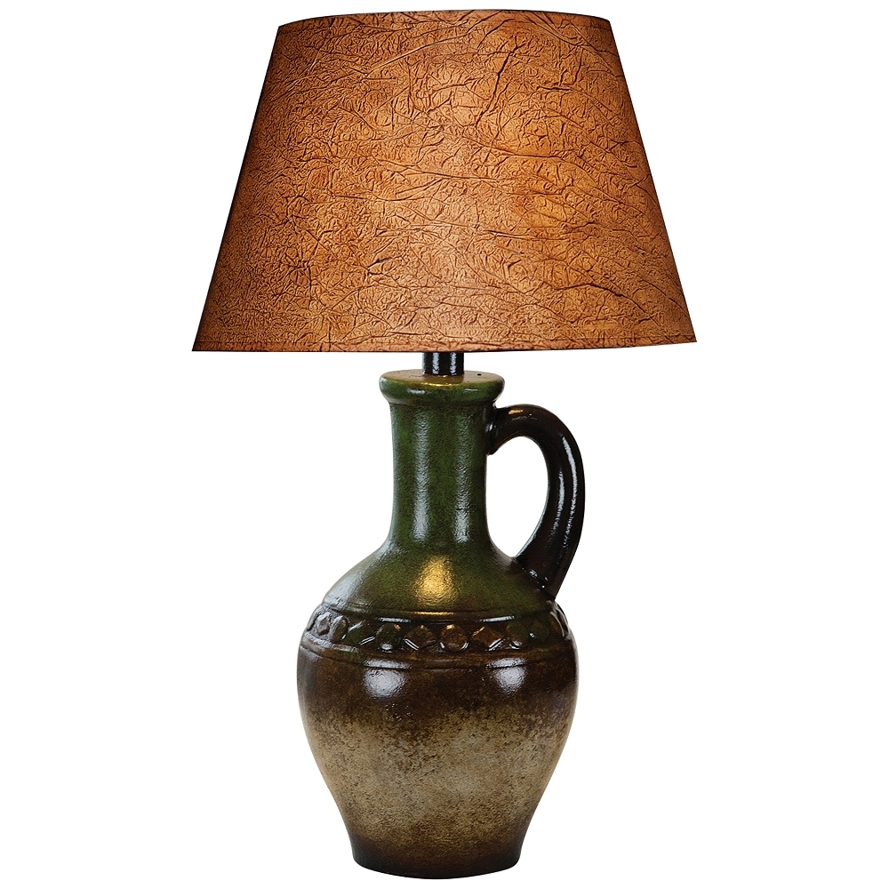 Modria Southwest Multi-Color Hydrocal Jug Table Lamp - Style # 71V50 - Image 0