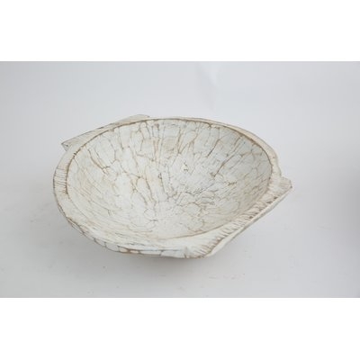 Round Wooden Dough Decorative Bowl - Image 0