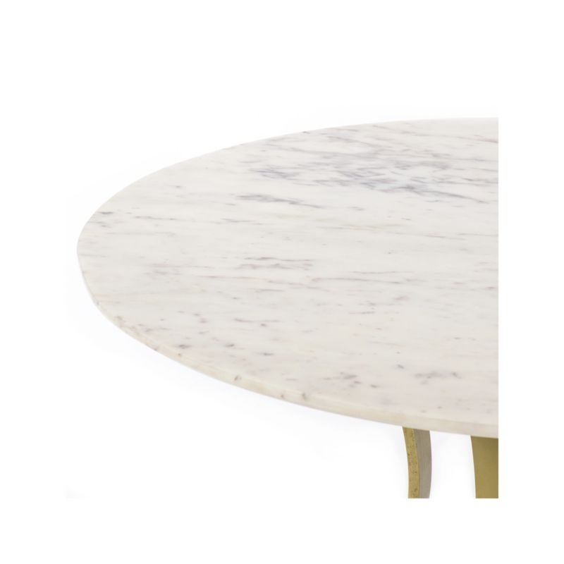 Damen 48" White Marble Top Dining Table - Image 6