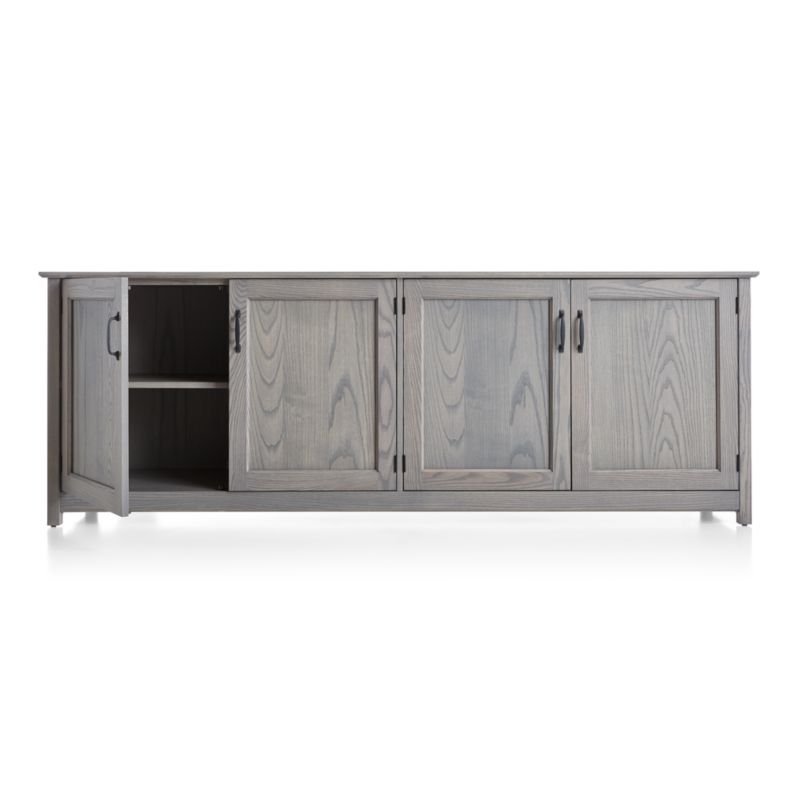 Ainsworth Dove 85" Media Console with Glass/Wood Doors - Image 3