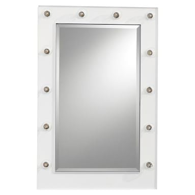 Vanity Marquee Beauty Mirror, White - Image 2