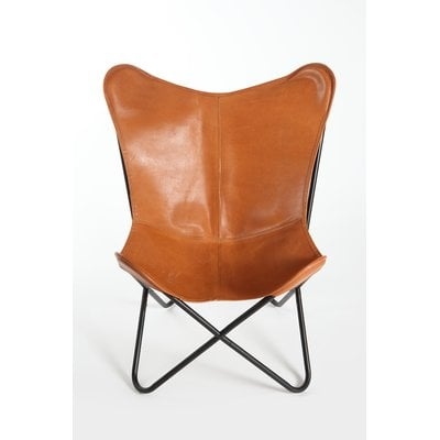Cochrane Butterfly Saddle Natural Leather Lounge Chair - Image 0