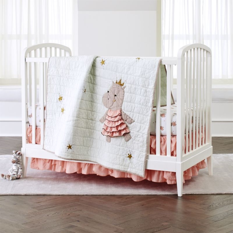 Royal Hippo Baby Quilt - Image 1