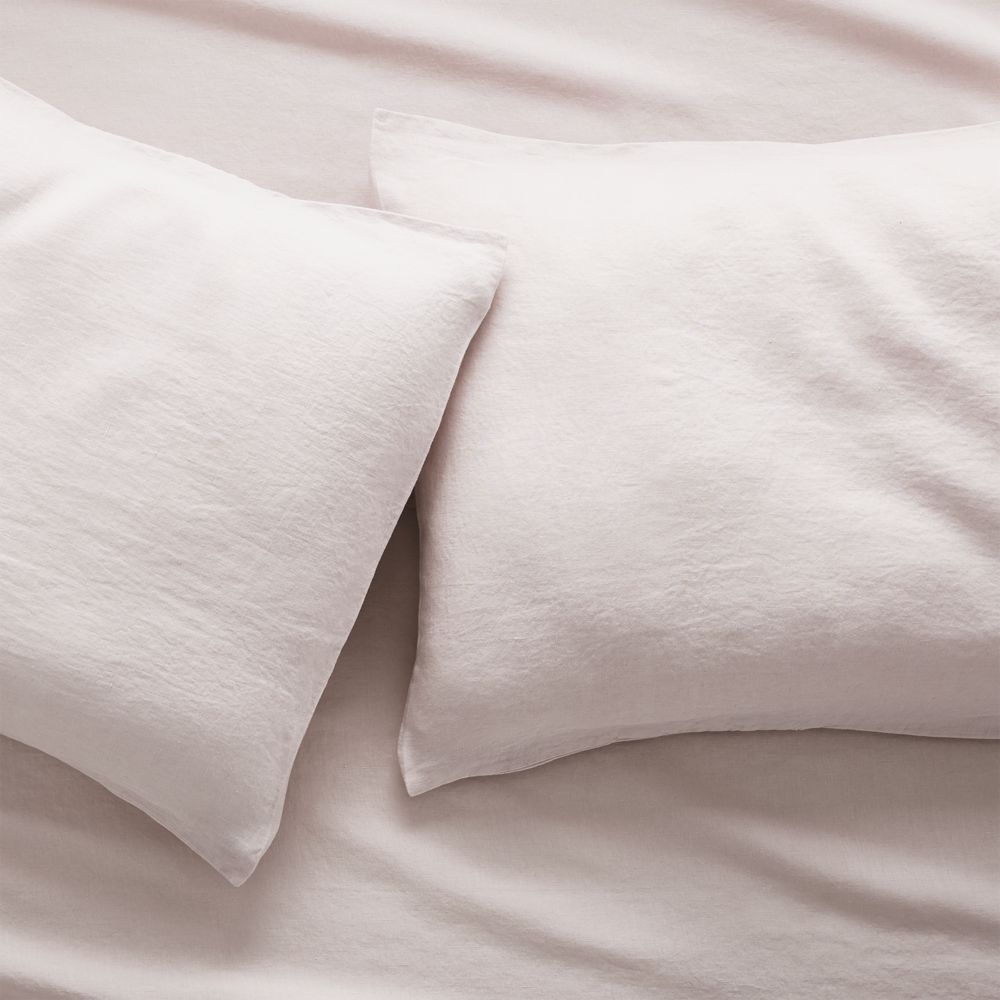 Linen Pink King Pillowcases Set of 2 - Image 0