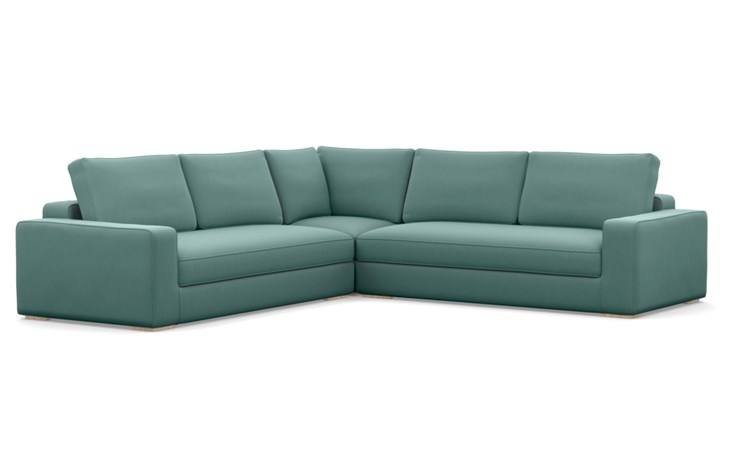 Ainsley Corner Sectional with Marina Fabric and Natural Oak legs - Image 1