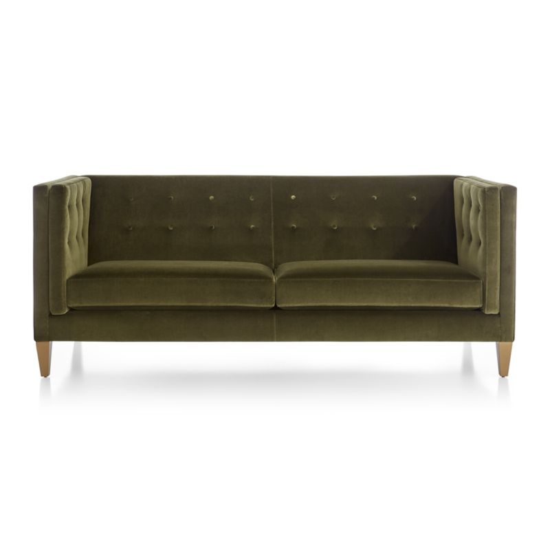 Aidan Tall Velvet Tufted Sofa - Image 1