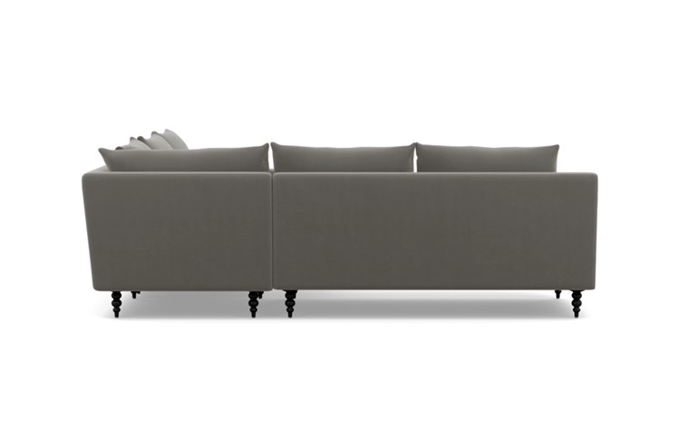 Sloan Corner Sectional with Greige Fabric and Matte Black legs - Image 2