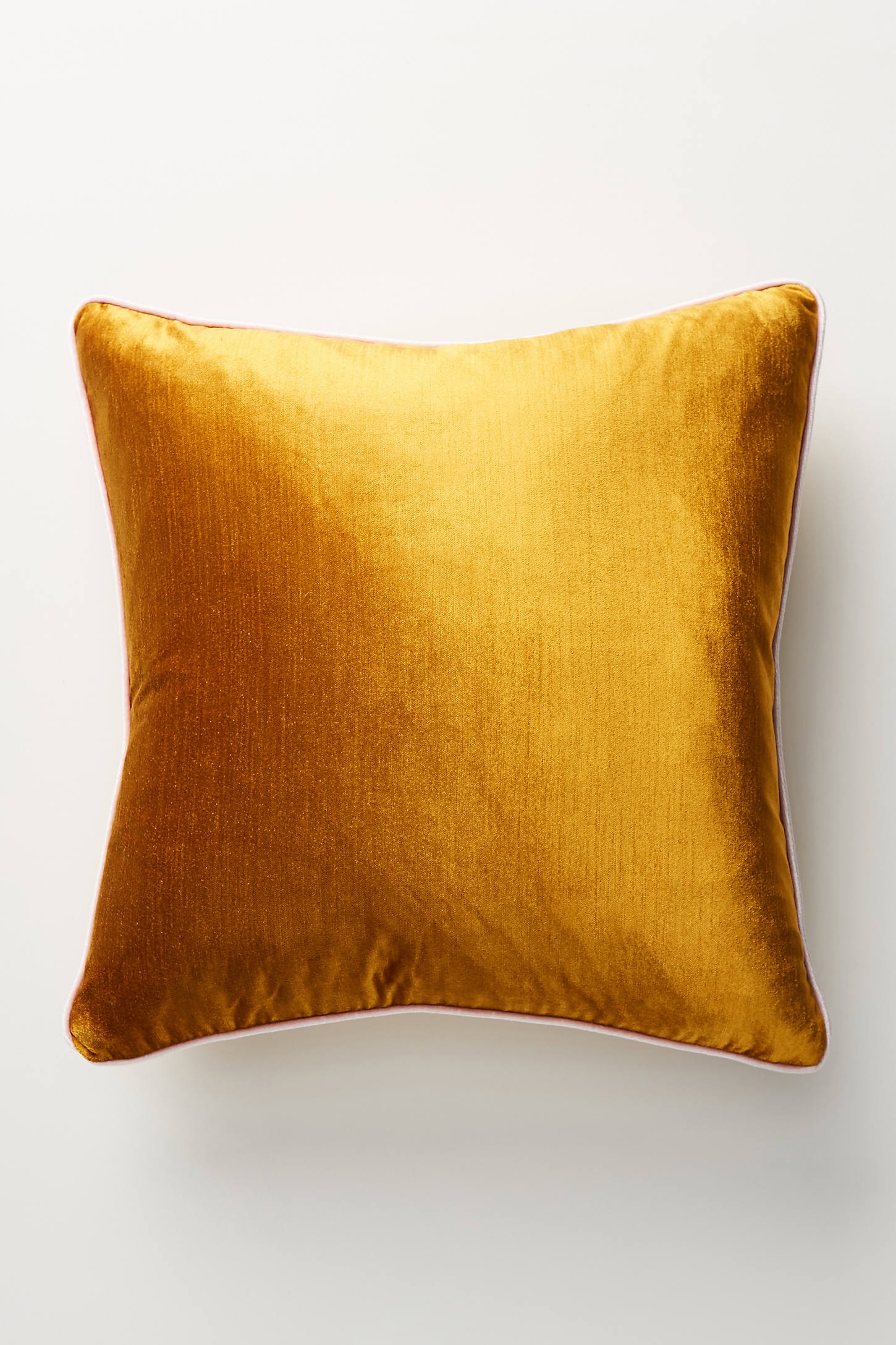 Adelina Velvet Pillow By Anthropologie in Yellow Size 22 X 22 - Image 0