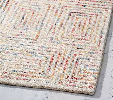 Capel Custom Scroll Tile Rug, Multi, 6x9' - Image 1