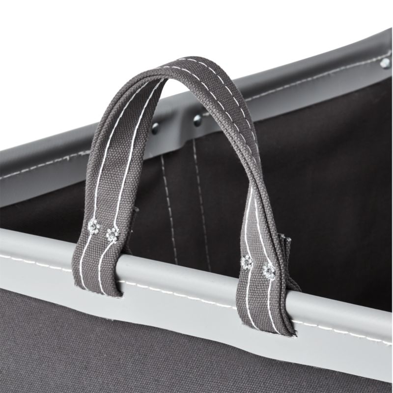 Steele ® Briquette Gray 2-Bushel Rolling Laundry Hamper - Image 1