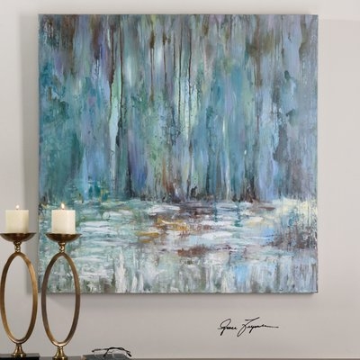 'Blue Waterfall' Painting on Wrapped Canvas - Image 0