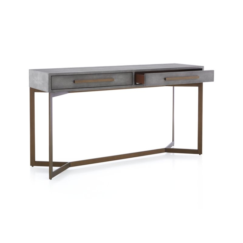 Faux Shagreen Console Table - Image 6