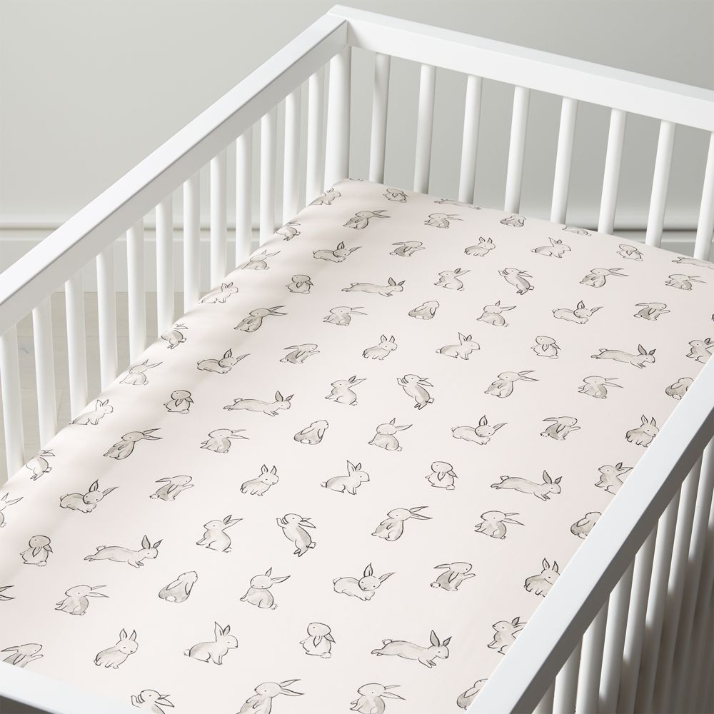 Organic Bunny Crib Fitted Sheet - Image 0
