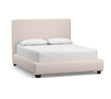 Big Sur Upholstered Bed, Queen, Premium Performance Basketweave Light Gray - Image 0
