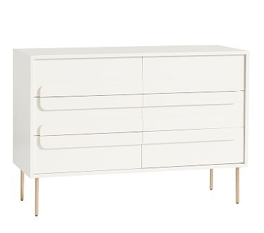 west elm x pbk Gemini 6-Drawer Dresser Only, White Lacquer, Flat Rate - Image 5