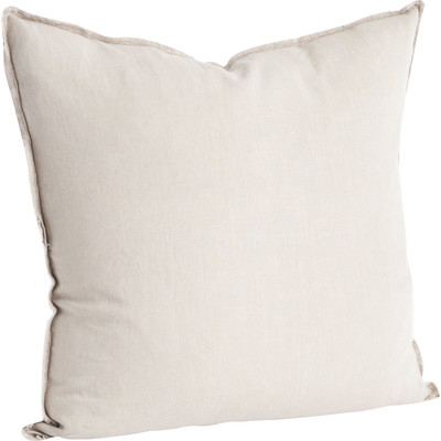 Roslyn Linen Throw Pillow- natural - Image 0