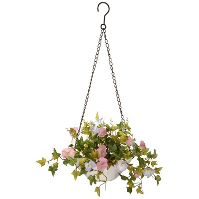 Hanging Flowering Plant in Basket - Image 0