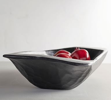 Wooden Dough Bowl Trays, Black, Large - Image 0