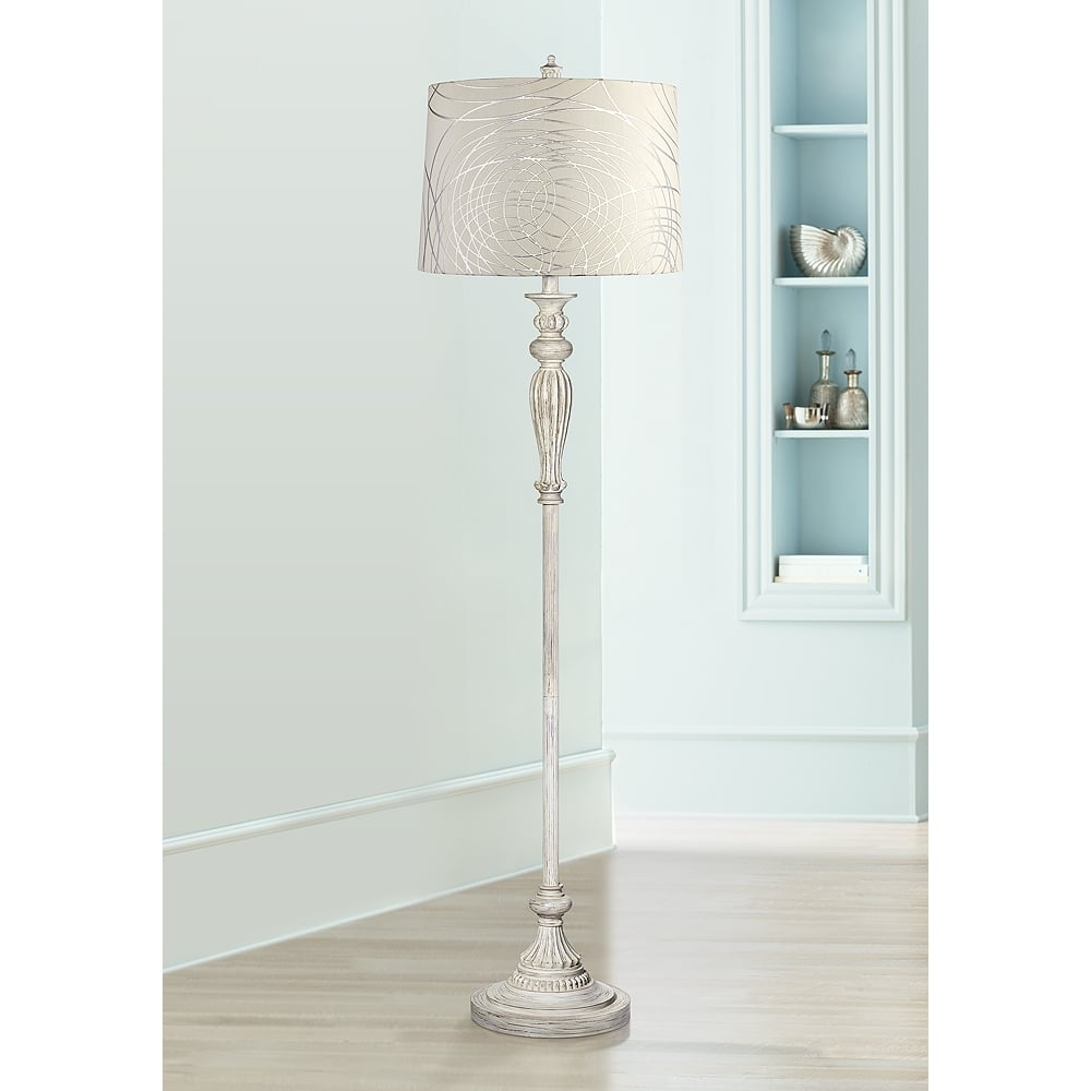 Silver Circles Vintage Chic Floor Lamp - Style # 17K20 - Image 0