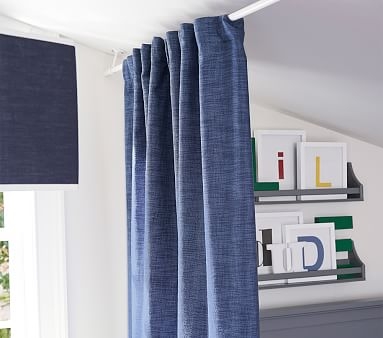 Seaton Blackout Panel, 96 Inches, Dusty Navy - Image 1
