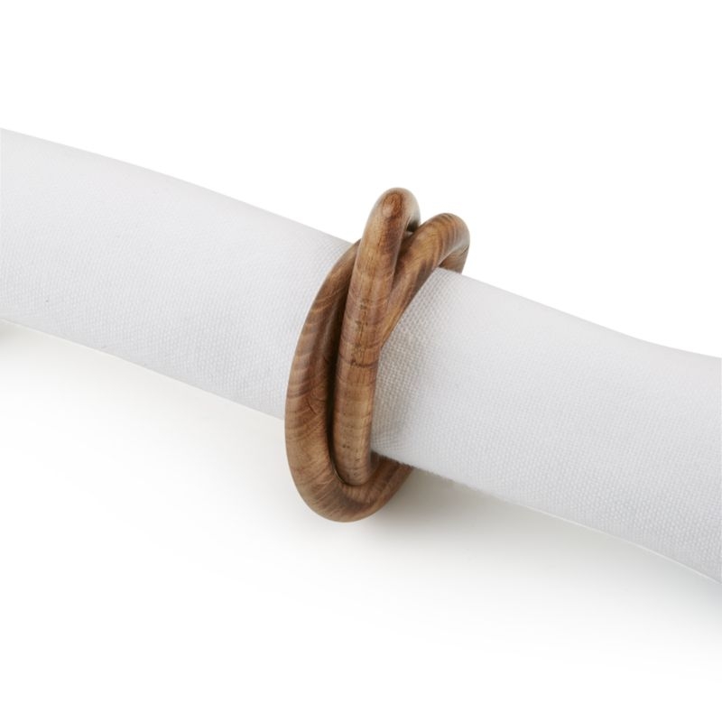 3-Ring Wood Napkin Ring - Image 2