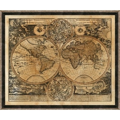 Heritage World Map Framed Giclee Print - Image 0