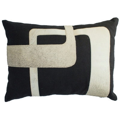 Hairon Leather Lumbar Pillow - Image 0