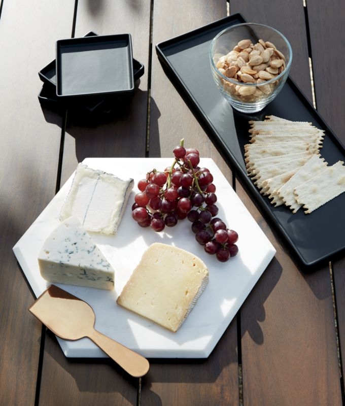 Bento Rectangular Matte Black Serving Platter - Image 5