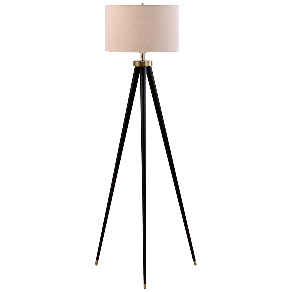 Hendrick Dark Bronze Tripod Floor Lamp - Style # 44E32 - Image 0