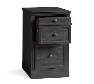 Livingston Single 2-Drawer File Cabinet with Top, Dusty Charcoal - Image 2