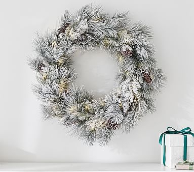 Frosted Pine Cone Wreath - Image 0