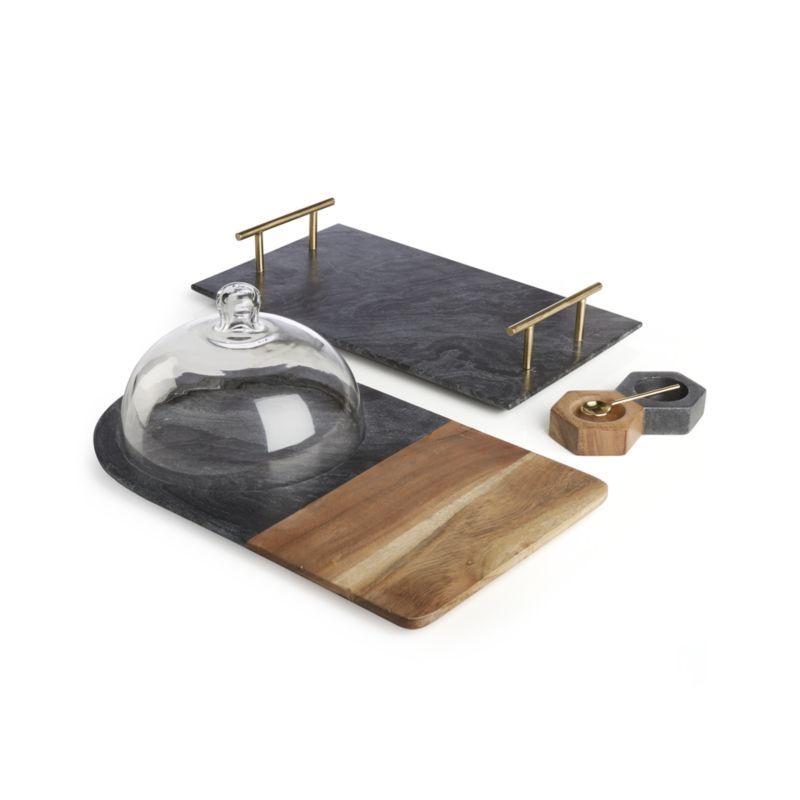 Hayes Marble Serving Board with Handles - Image 2