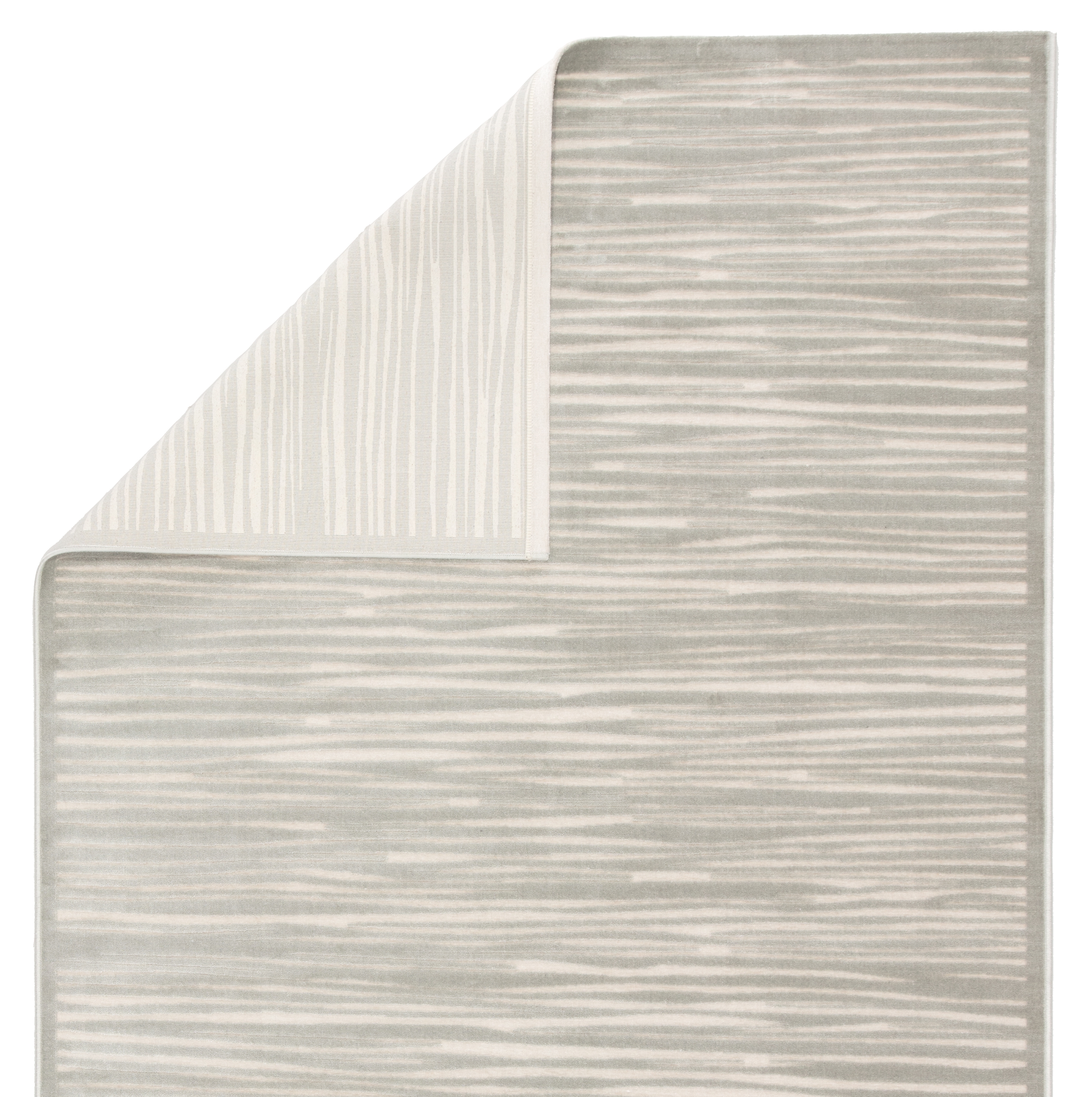 Linea Abstract Silver/ White Area Rug (9' X 12') - Image 2