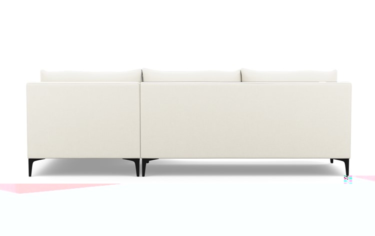 Caitlin by The Everygirl Chaise Sectional with Ivory Fabric and Matte Black legs - Image 3