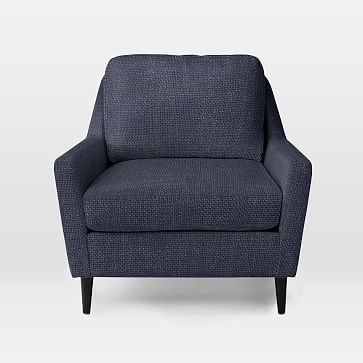 Everett Chair, Pebble Weave, Aegean Blue - Image 0
