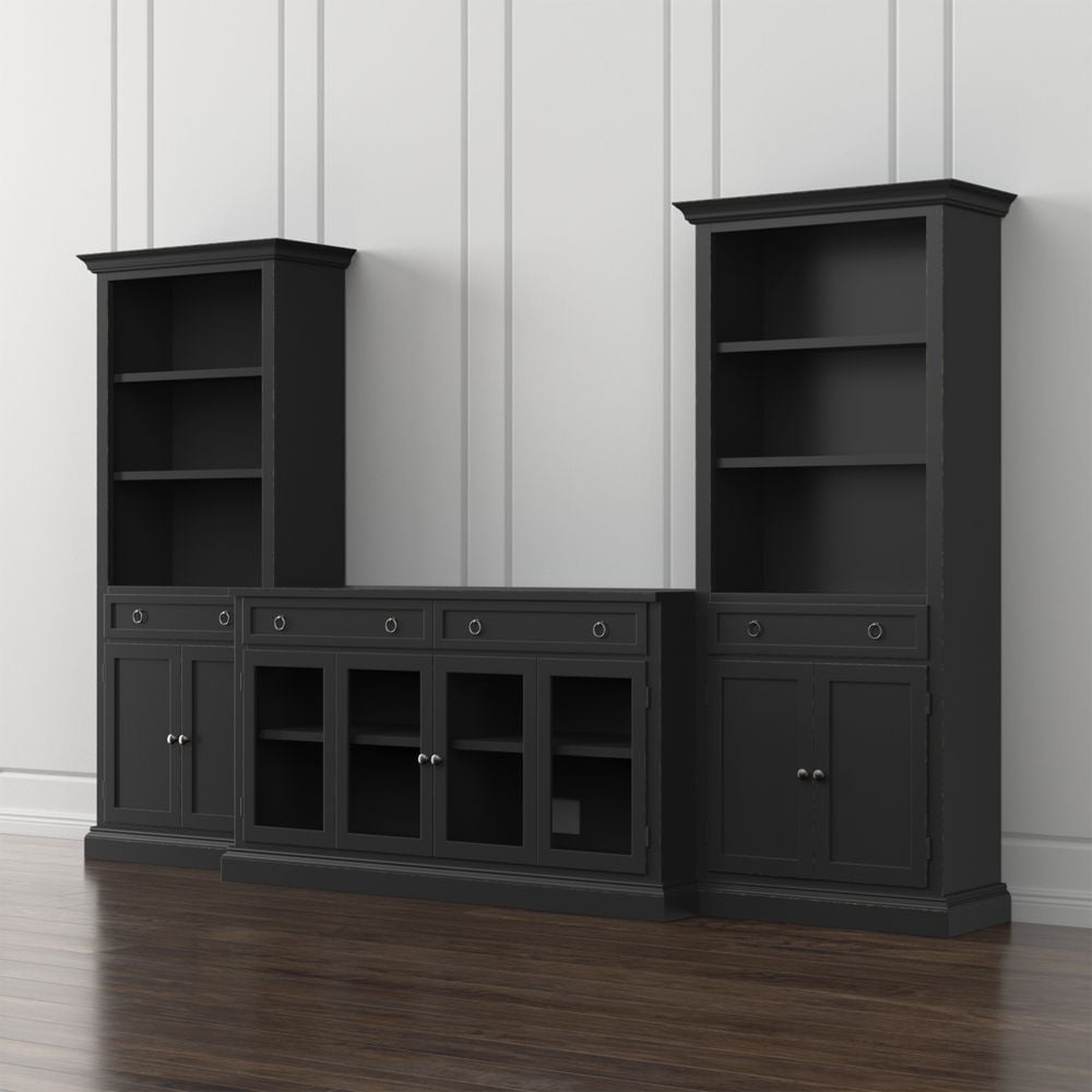 Cameo 3-Piece Modular Bruno Glass Door Storage Media Center - Image 0