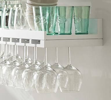 Holman Entertaining Shelf, Wineglass, Modern White - Image 2