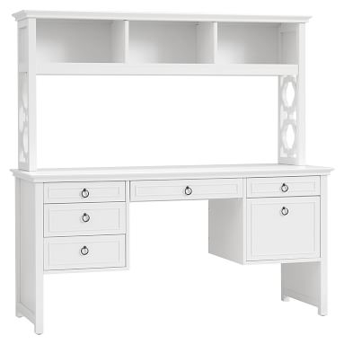 Elsie Storage Desk Hutch, Simply White - Image 1