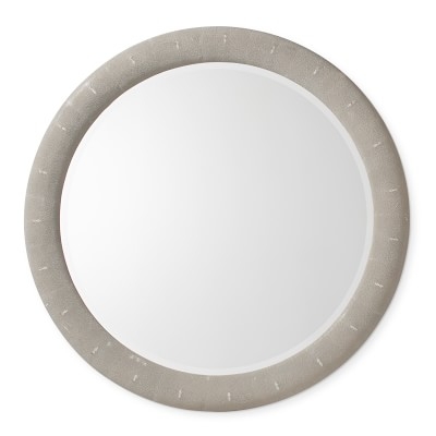 Rhodes Grey Faux Shagreen Mirror, 48" - Image 0