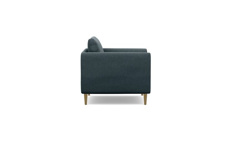 Owens Accent Chair with Blue Union Fabric and Brass Plated legs - Image 2