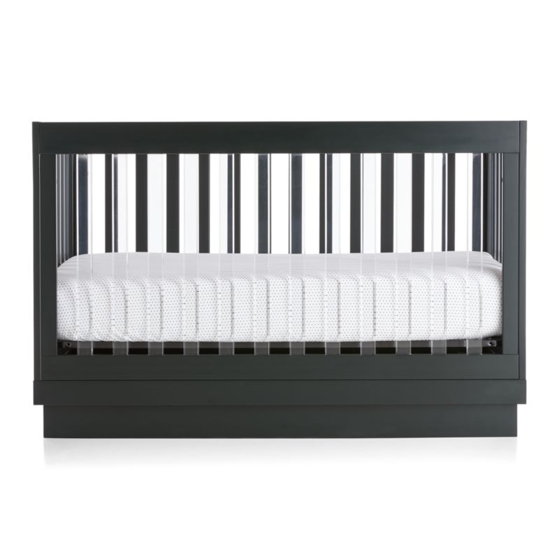 Babyletto Harlow Acrylic and Black 3-in-1 Convertible Crib - Image 2